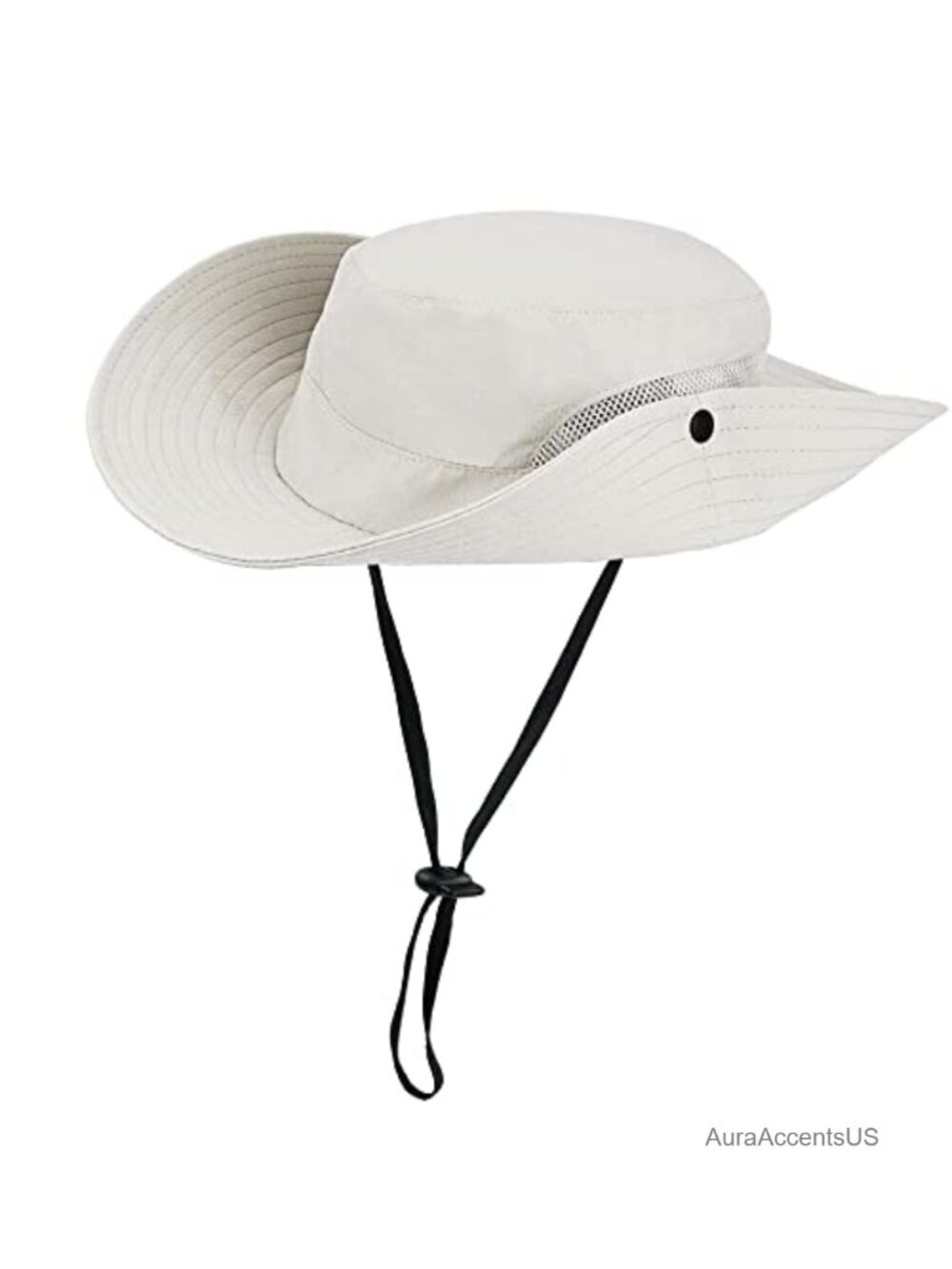 Ponytail Sun Hat Women Mesh Bun Bucket UV Protection Wide Brim